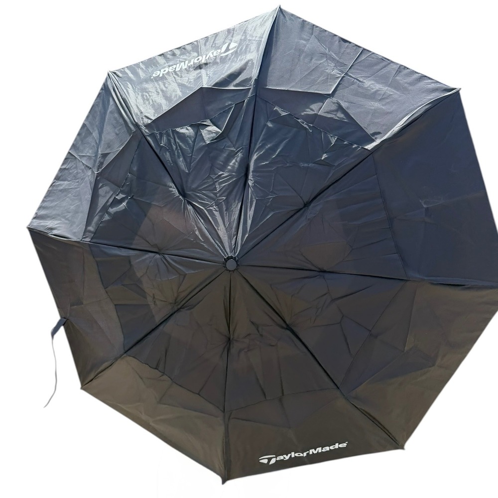 TaylorMade Golf Umbrella Black Red Collapsible Windproof Sun Rain Accessory 47"